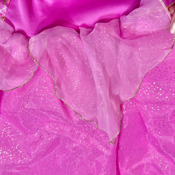 Disney Store Princess Aurora Costume Girls Small 5-6 Sleeping Beauty Pink New - Picture 15 of 16